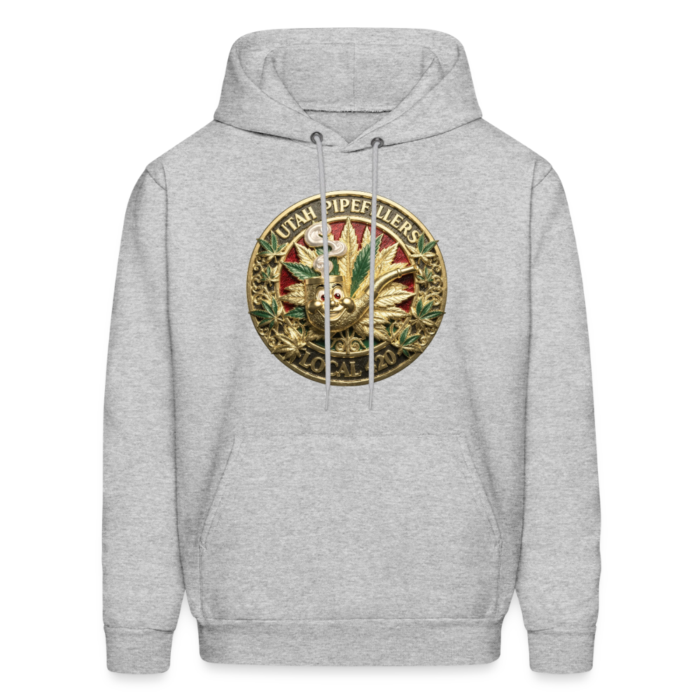 UTAH PIPEFILLERS LOCAL 420 Men's  Hoodie - heather gray