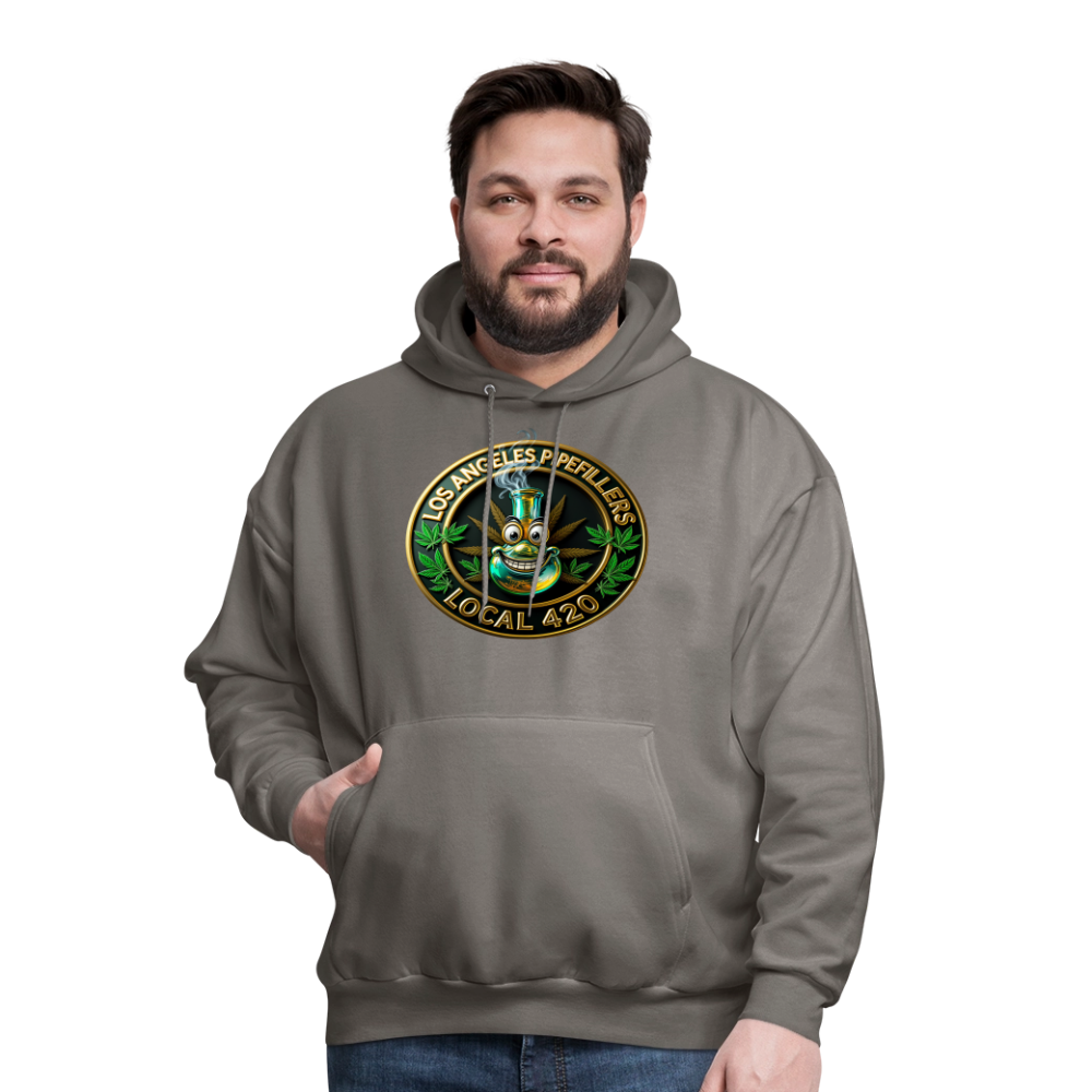 LOS ANGLES PIPEFILLERS LOCAL 420 Men's Hoodie - asphalt gray