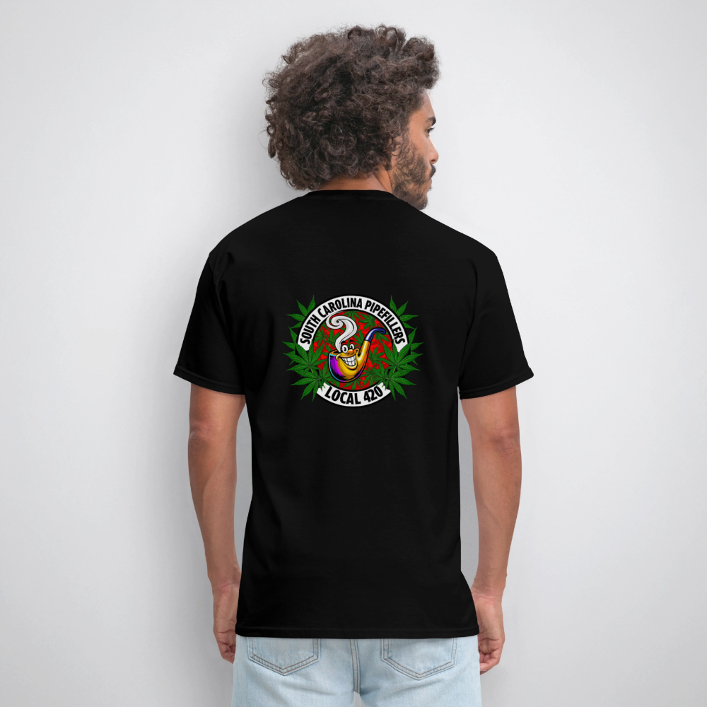 SOUTH CAROLINA PIPEFILLERS LOCAL 420 F/B DESIGN Men's T-Shirt - black