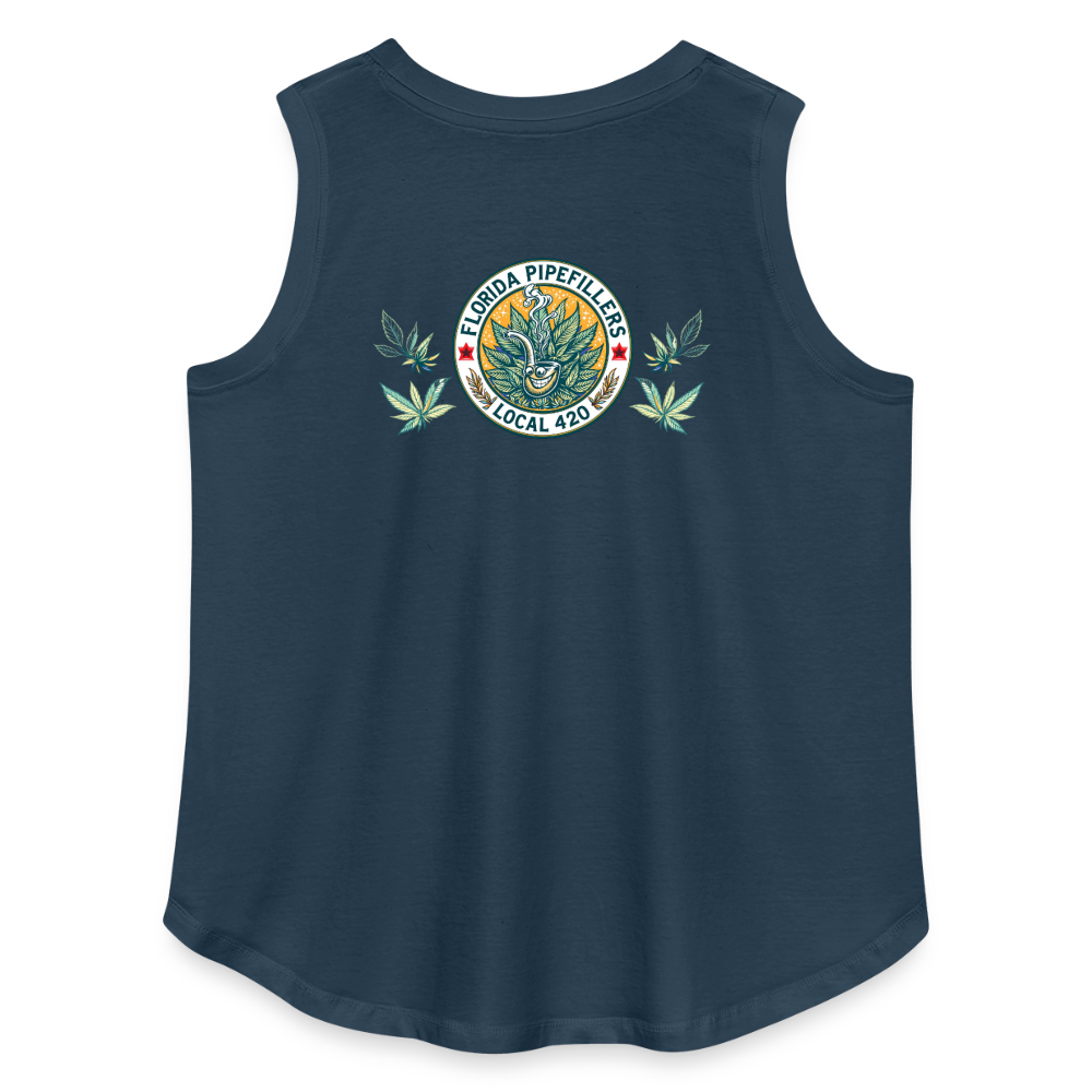 FLORIDA PIPEFILLERS LOCAL 420 F/B DESIGN Women's Curvy Relaxed Tank Top - denim