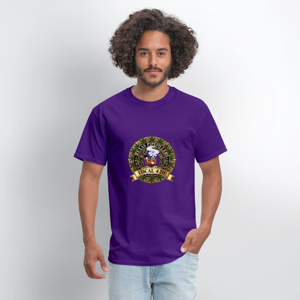 TEXAS PIPEFILLERS LOCAL 420 Men's T-Shirt - purple