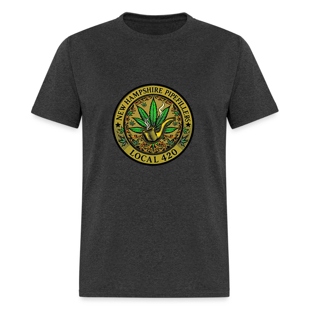 NEW HAMSHIRE PIPEFILLERS LOCAL 420 Men's T-Shirt - heather black