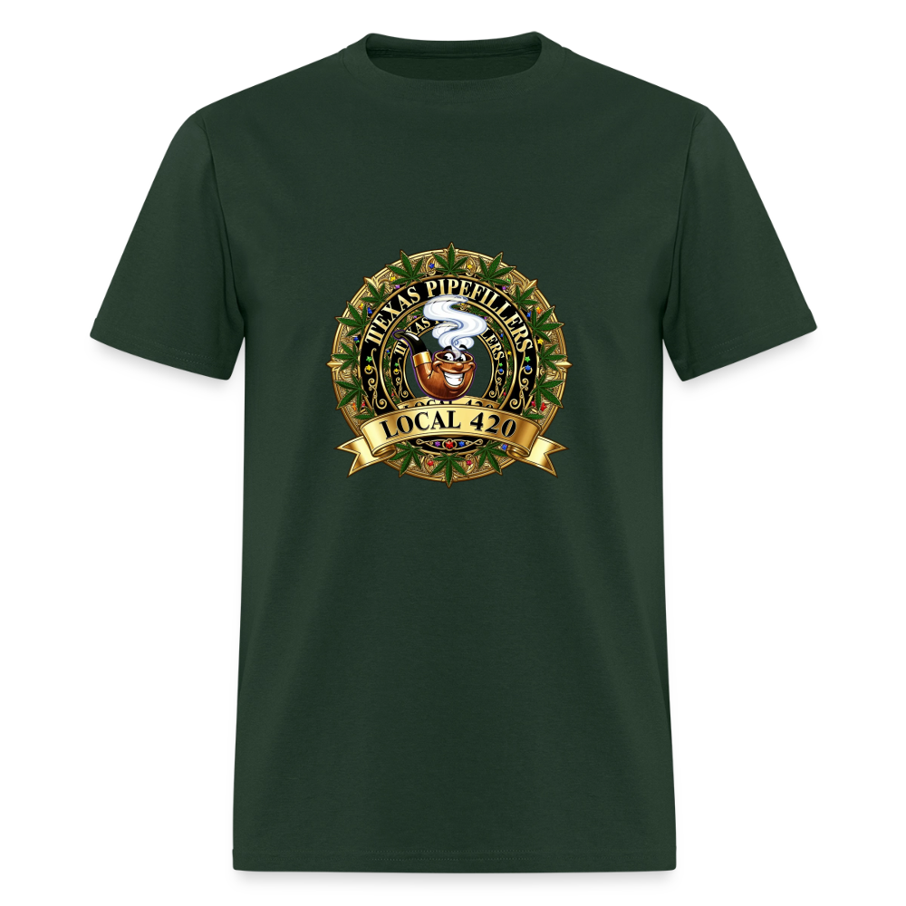 TEXAS PIPEFILLERS LOCAL 420 Men's T-Shirt - forest green