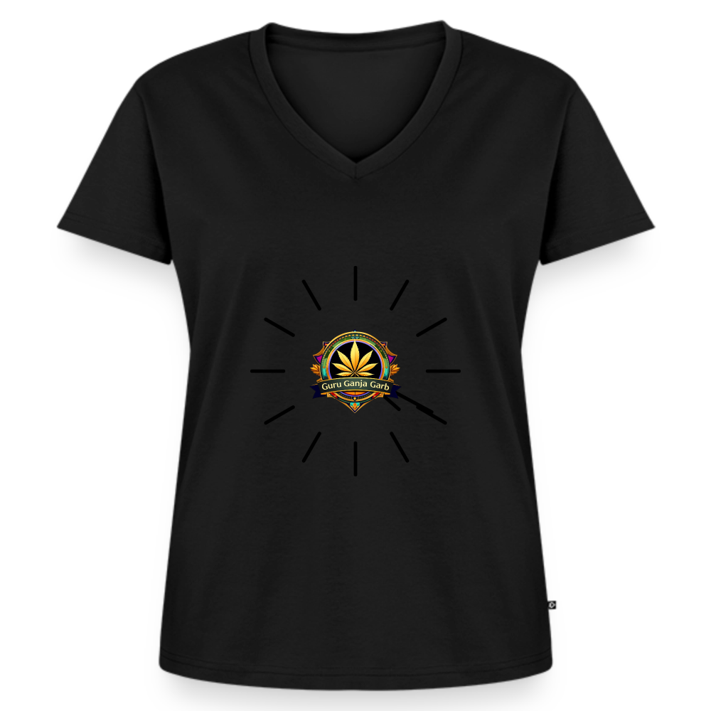 Women's Premium Organic V-Neck T-shirt - black