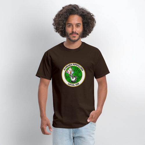 ALABAMA -PIPEFILLERS LOCAL 420 Men's T-Shirt - brown