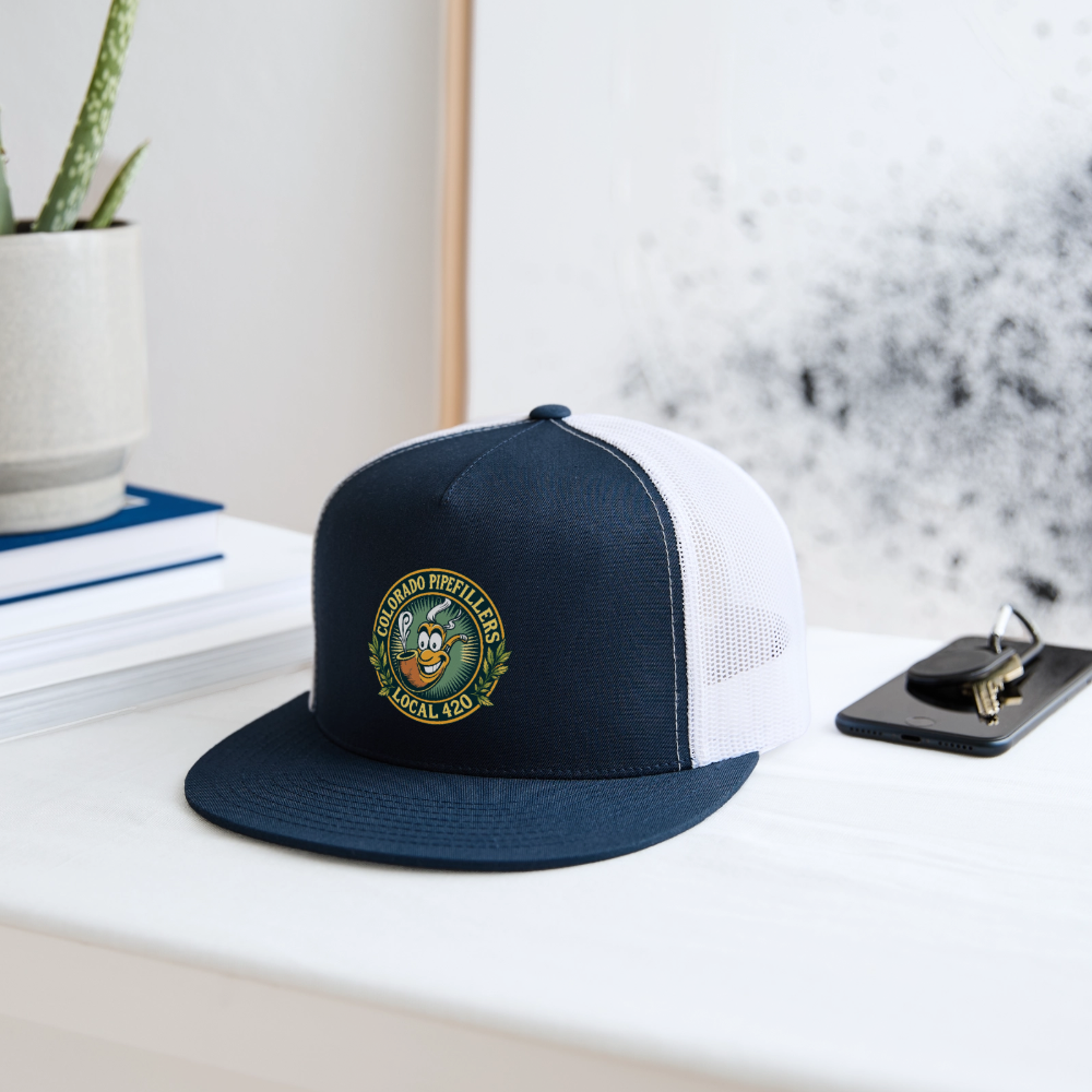 COLORADO PIPEFILLERS LOCAL 420 Trucker Hat - navy/white