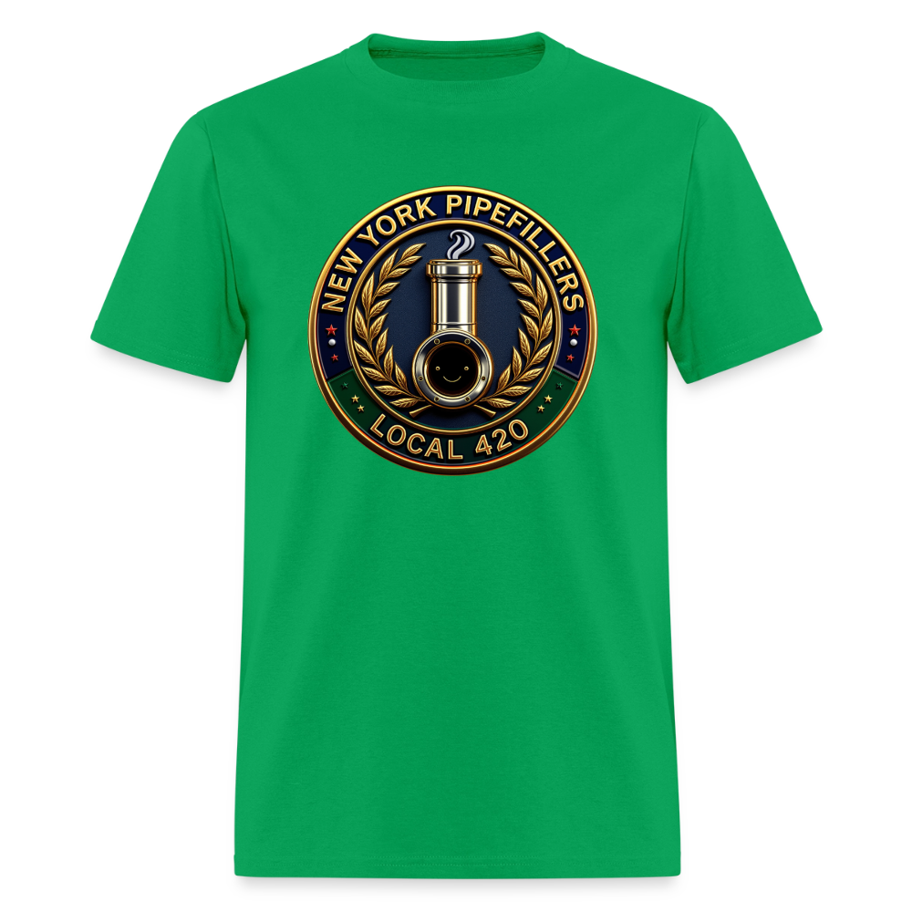 NEW YORK PIPEFILLERS LOCAL 420 Men's T-Shirt - bright green