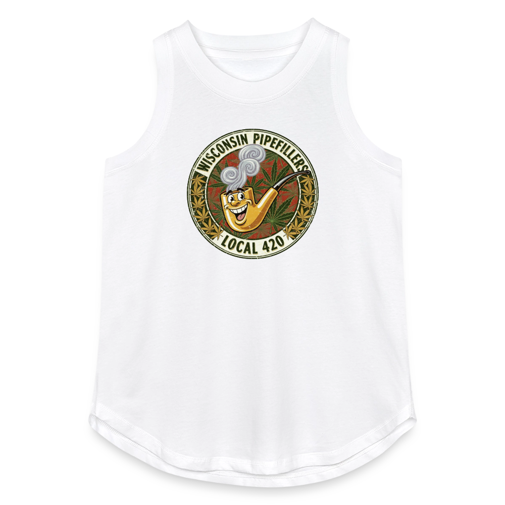 WISCONSIN PIPEFILLERS LOCAL 420 Women's Relaxed Tank Top - white