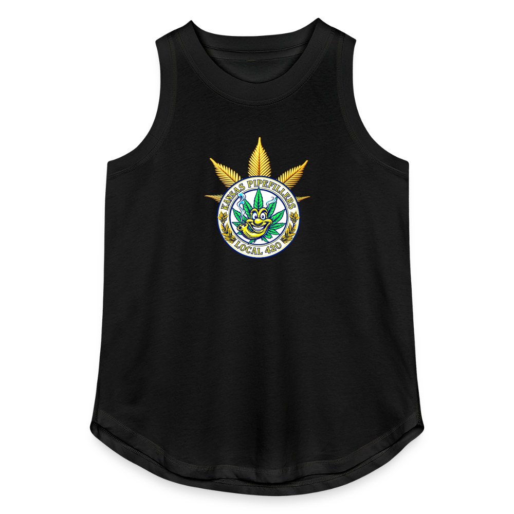 KANSAS PIPEFILLERS LOCAL 420 Women's Relaxed Tank Top - black