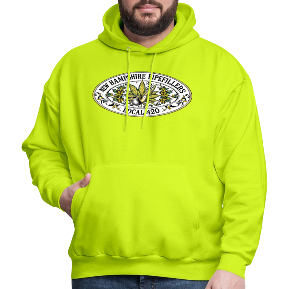 NEW HAMPSHIRE PIPEFILLERS LOCAL 420 Men's Hoodie - safety green