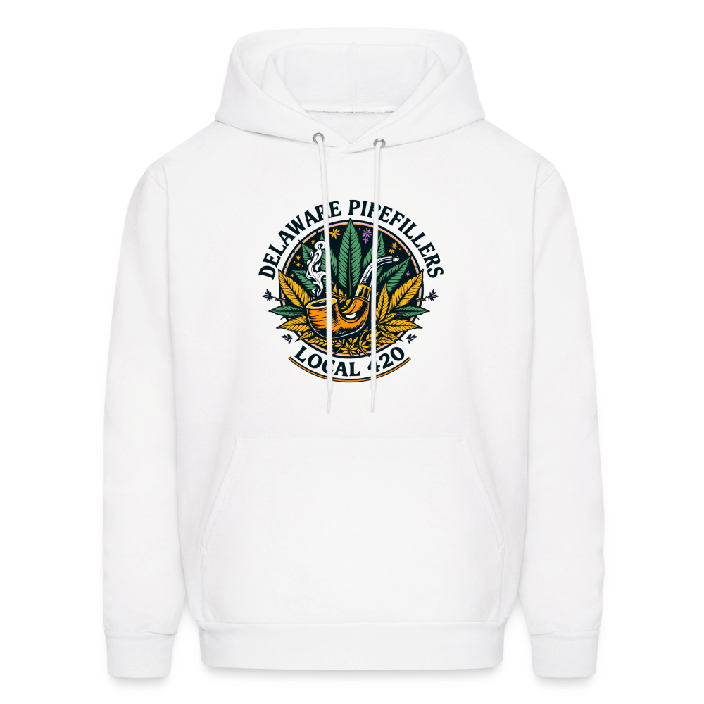 DELAWARE PIPEFILLERS LOCAL 420 Men's Hoodie - white
