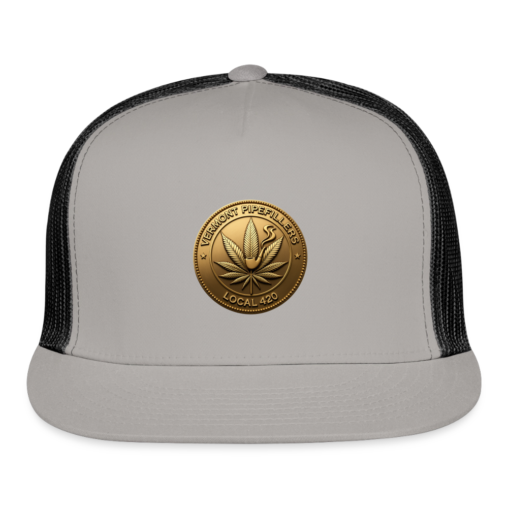 VERMONT PIPEFILLERS LOCAL 420 Trucker Hat - gray/black