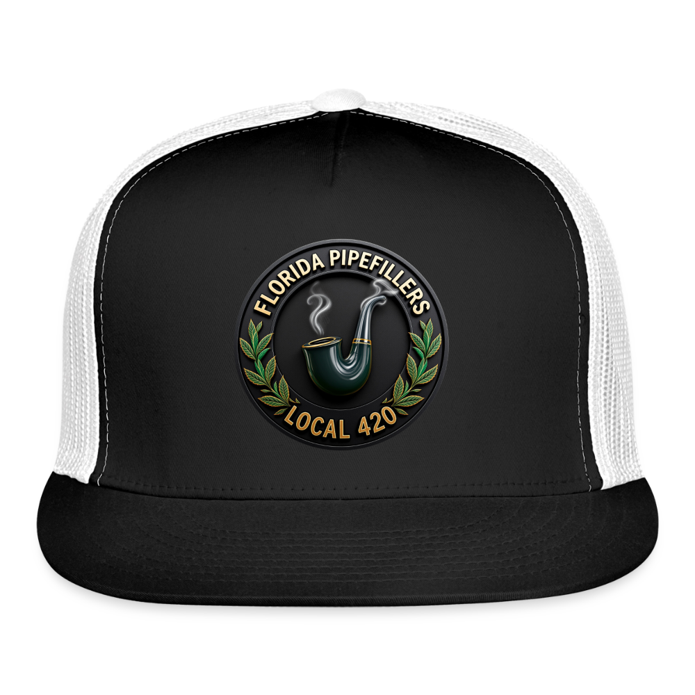 FLORIDA PIPEFILLERS LOCAL 420 Trucker Hat - black/white