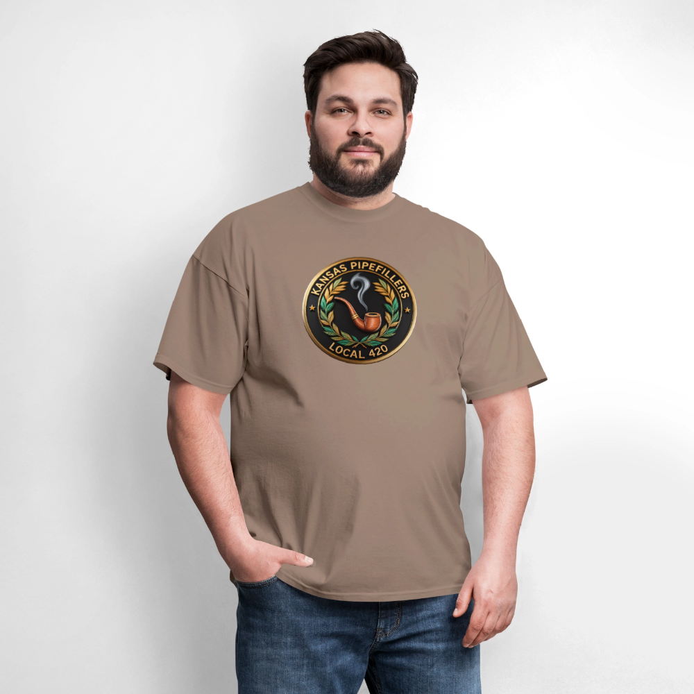 KANSAS PIPEFILLERS LOCAL 420 Men's T-Shirt - safari