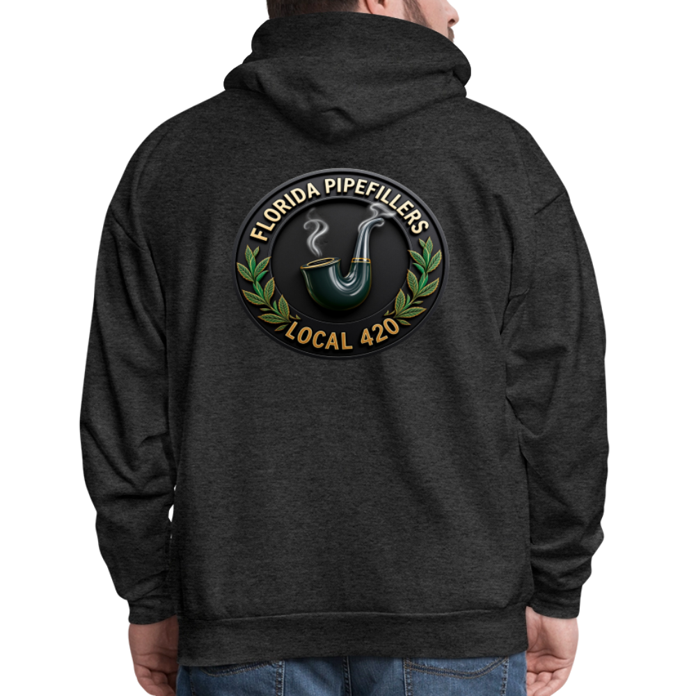 FLORIDA PIPEFILLERS LOCAL 420 F/B DESIGN Men's Hoodie - charcoal grey
