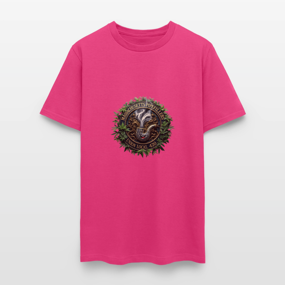MASSACHUSETTS PIPEFILLERS UNION LOCAL 420 Men's T-Shirt - fuchsia