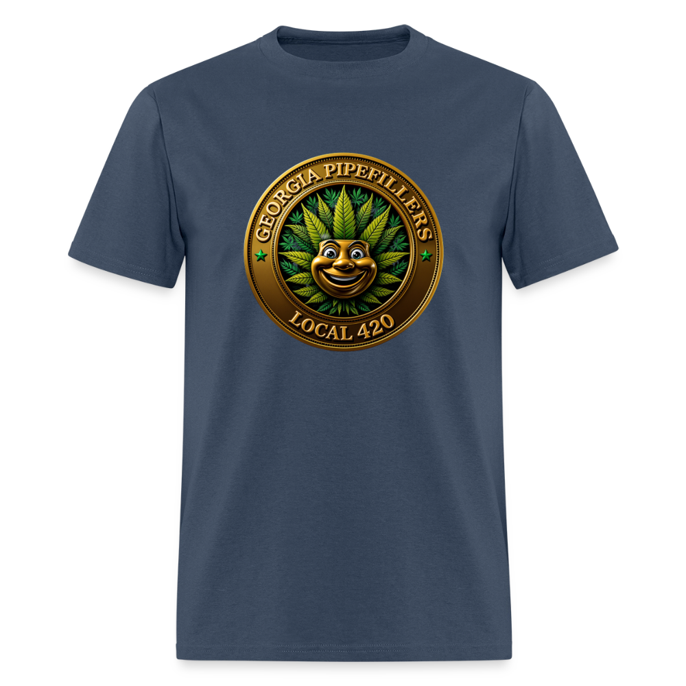 GEORGIA PIPEFILLERS LOCAL 420 Men's T-Shirt -  blue dusk