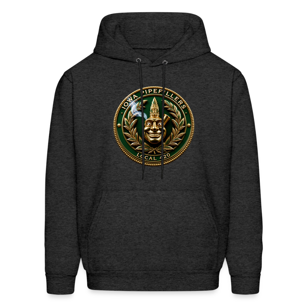 IOWA PIPEFILLERS LOCAL 420 F/B DESIGN Men's Hoodie - charcoal grey