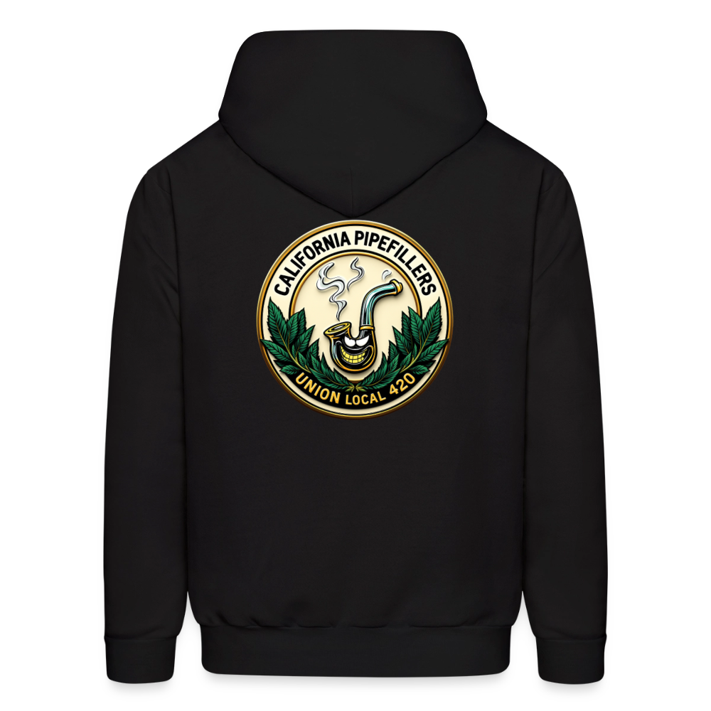 CALIFORNIA PIPEFILLERS UNION LOCAL 420 F/B EMBLEM Men's Hoodie - black
