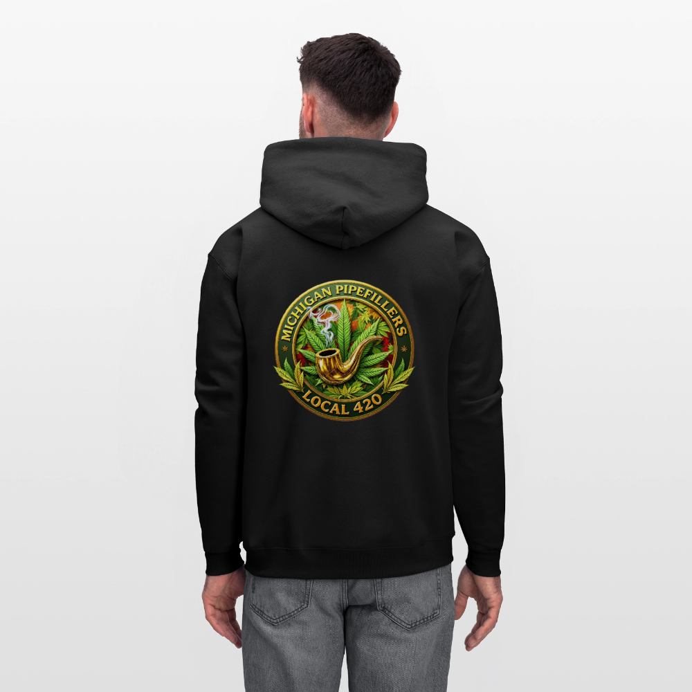 MICHIGAN PIPEFILLERS LOCAL 420 F/B DESIGN Men's Hoodie - black