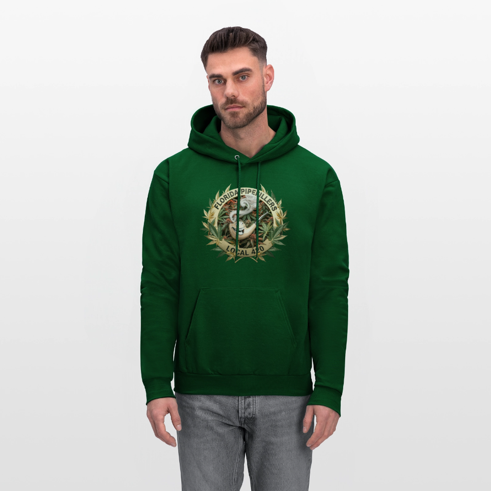 FLORIDA PIPEFILLERS LOCAL 420 F/B DESIGN Men's Hoodie - forest green