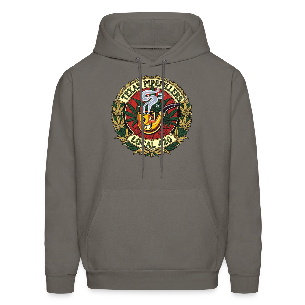 TEXAS PIPEFILLERS LOCAL 420 F.B DESIGN Men's Hoodie - asphalt gray