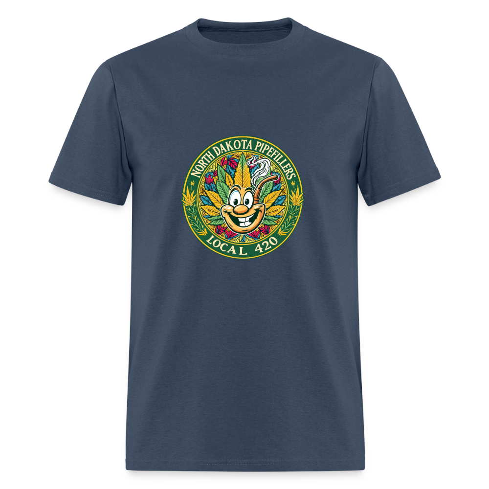 NORTH DAKOTA PIPEFILLERS LOCAL 420 Men's T-Shirt -  blue dusk