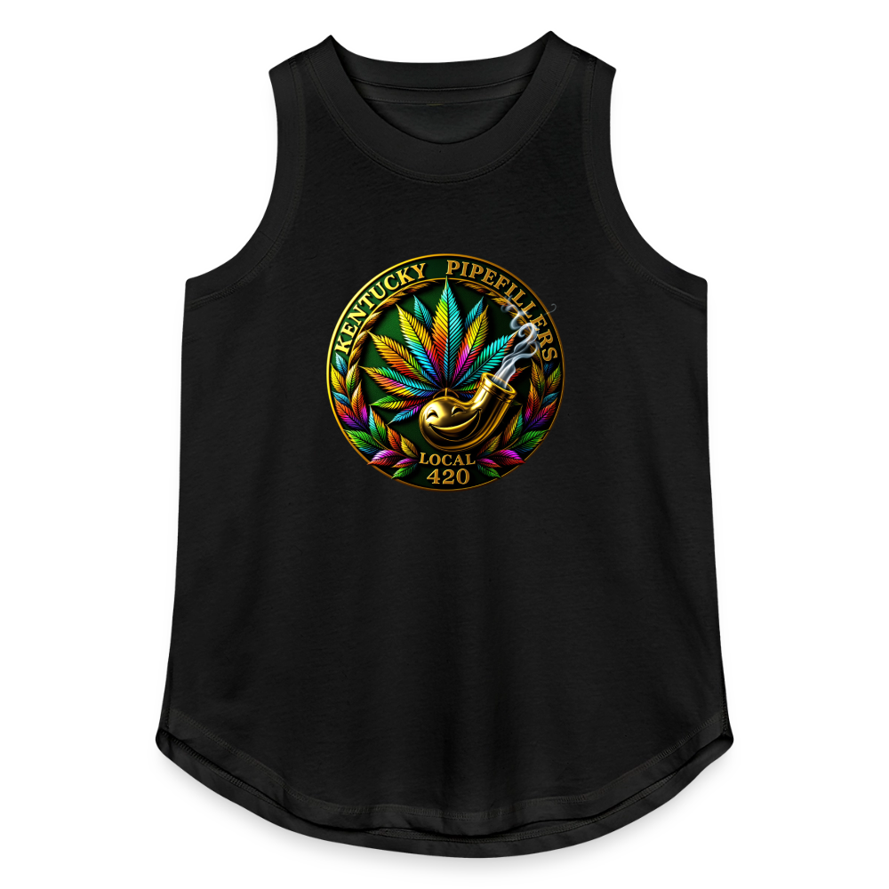 KENTUCKY PIPEFILLERS LOCAL 420 Women's Relaxed Tank Top - black