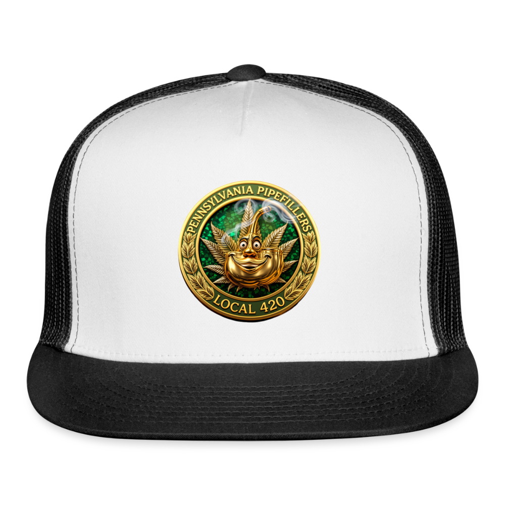PENNSYLVANIA PIPEFILLERS LOCAL 420 Trucker Hat - white/black