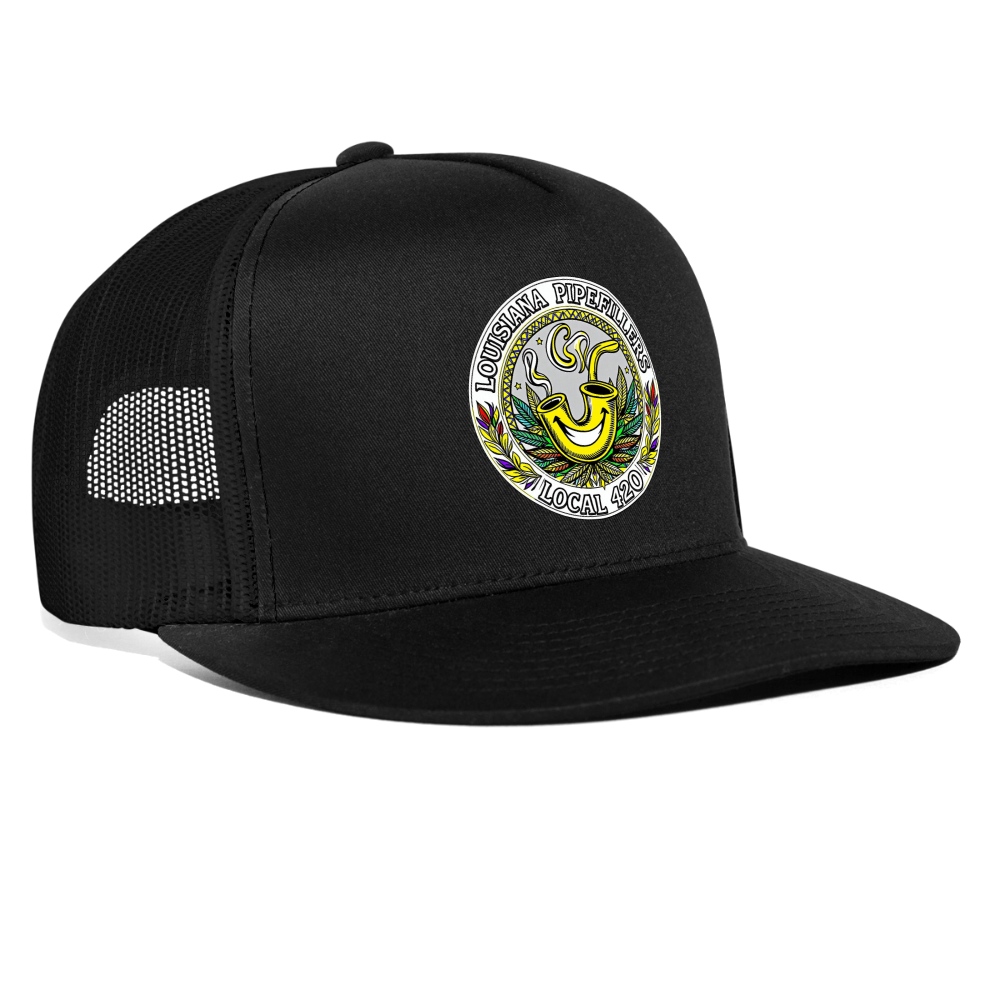LOUISIANA PIPEFILLERS LOCAL 420 Trucker Hat - black/black