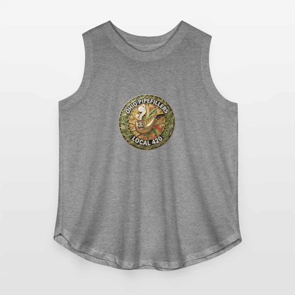 OHIO PIPEFILLERS LOCAL 420  F/B DESIGNS Women's Curvy Relaxed Tank Top - granite heather 