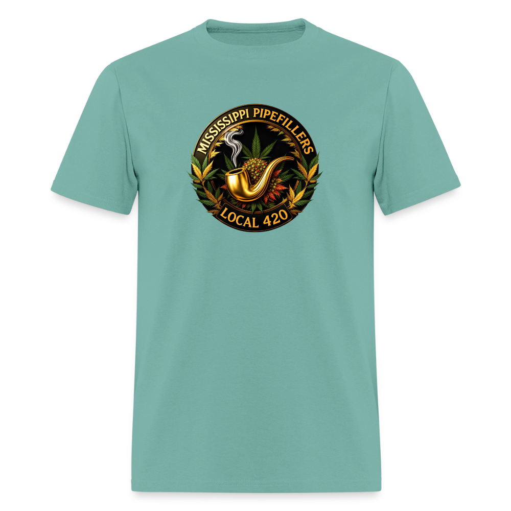 MISSISSIPPI PIPEFILLERS LOCAL 420 Men's T-Shirt - aquatic