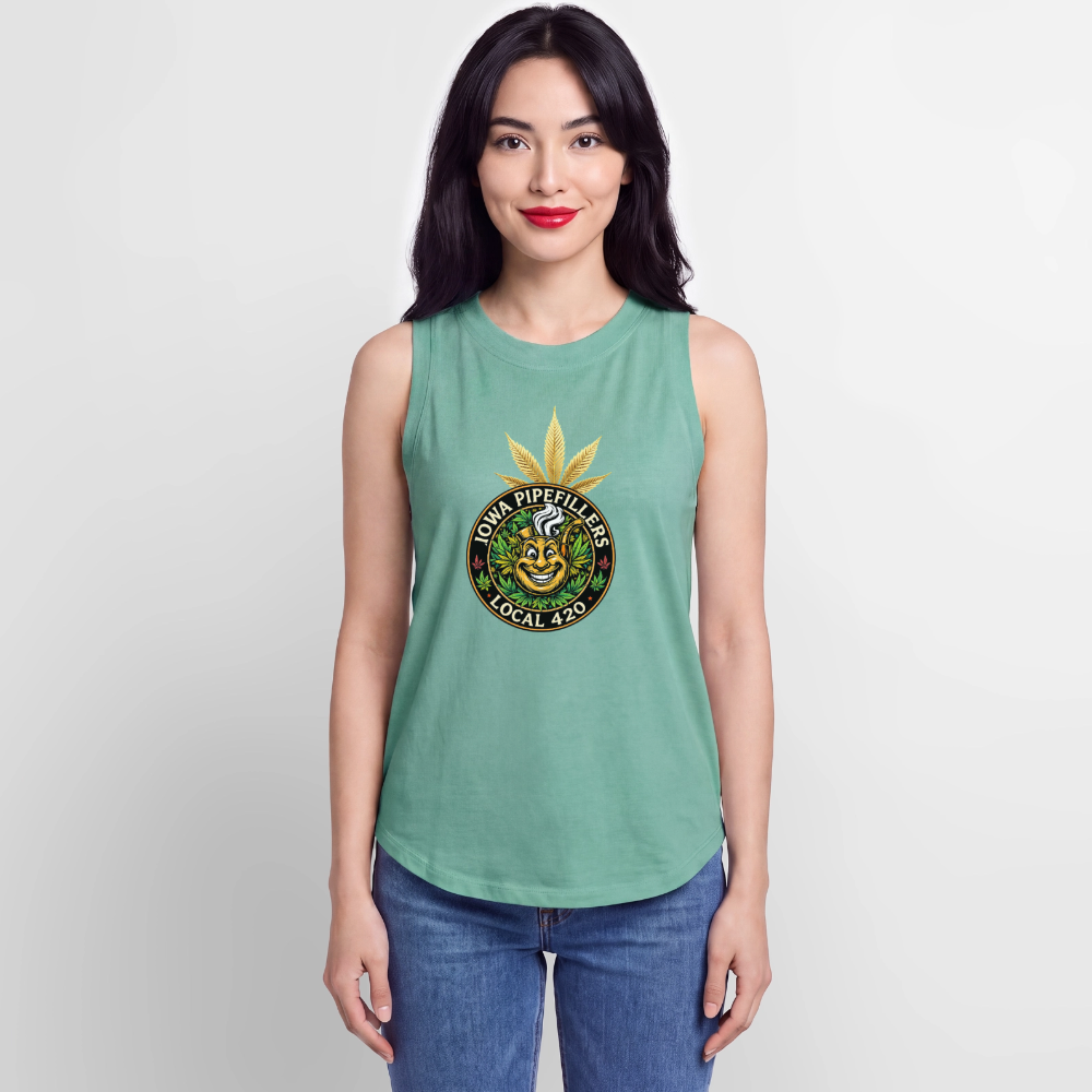 IOWA PIPEFILLERS LOCAL 420 Women's Relaxed Tank Top - saltwater