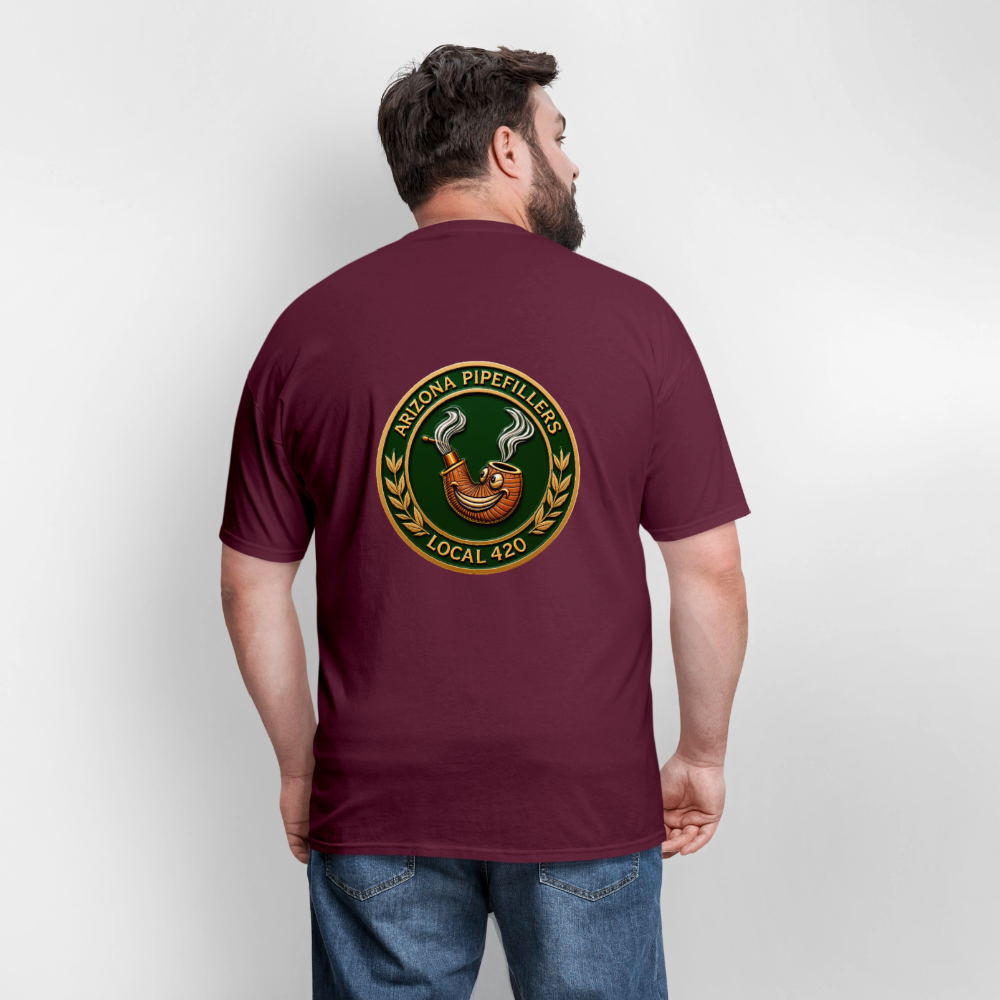 ARIZONIA PIPEFILLERS LOCAL 420 F/B DESIGN Men's T-Shirt - burgundy