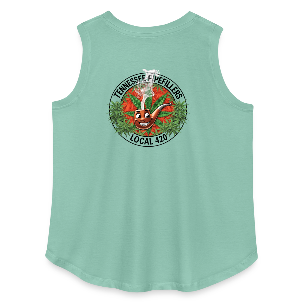 TENNESSEE PIPEFILLERS LOCAL 420 Women's Curvy Relaxed Tank Top - saltwater