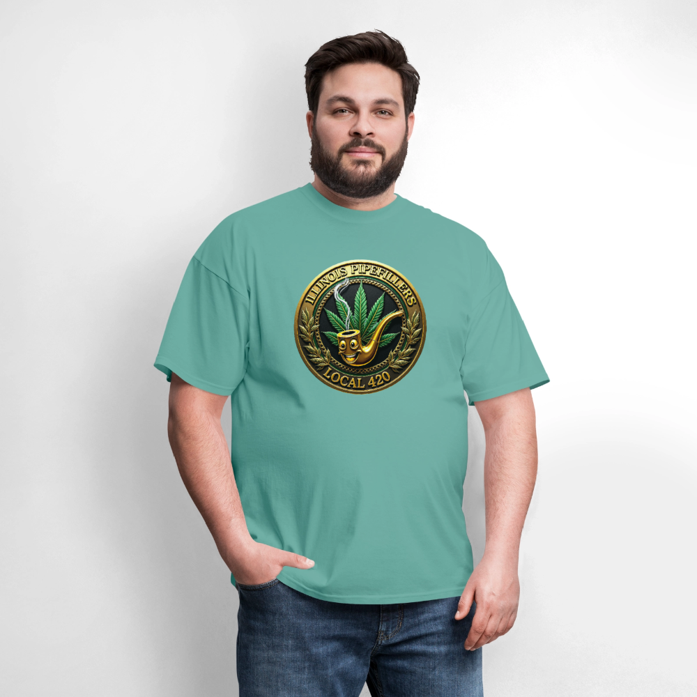 ILLINOIS PIPEFILLERS LOCAL 420 Men's T-Shirt | - aquatic