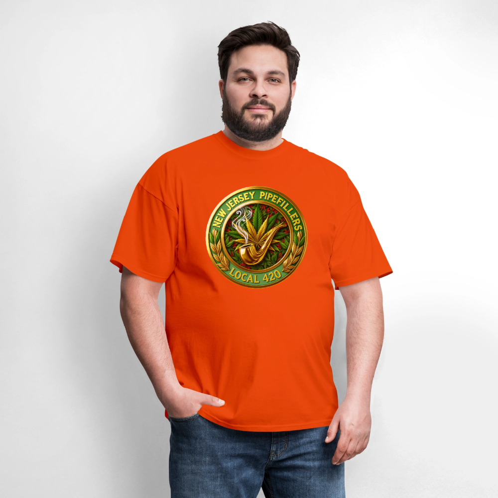 NEW JERSEY PIPEFILLERS LOCAL 420 Men's T-Shirt - orange