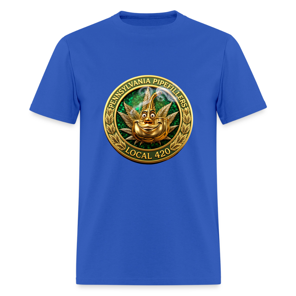 PENNSYLVANIA PIPEFILLERS LOCAL 420 F/B DESIGNS Men's T-Shirt - royal blue