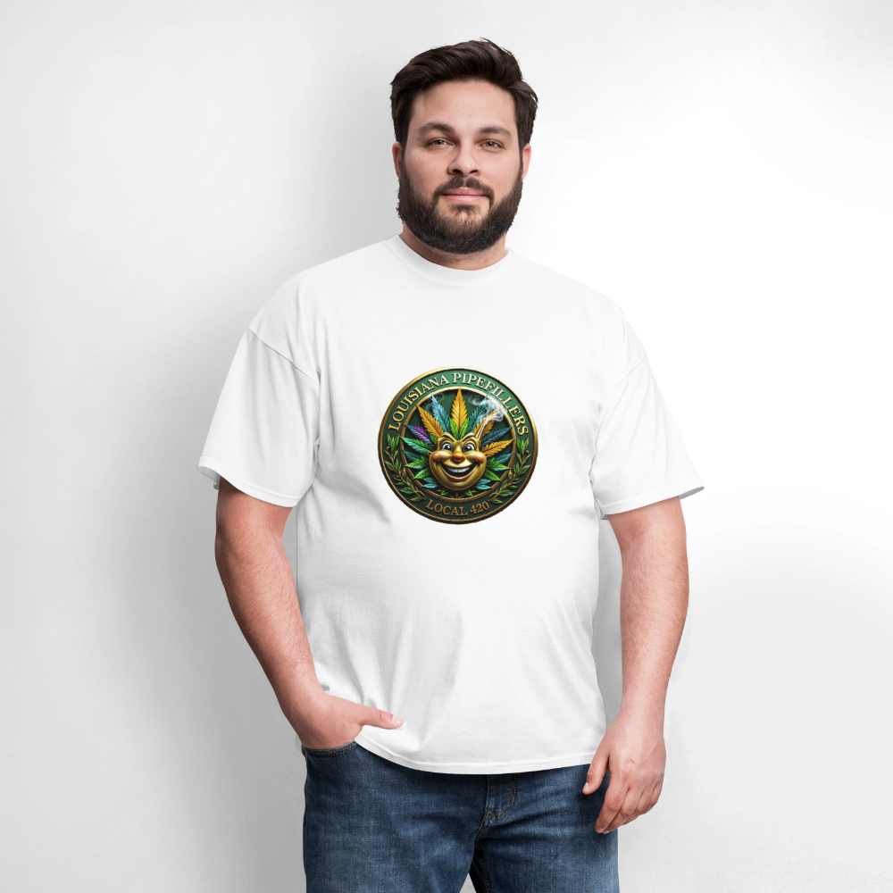 LOUISIANA PIPEFILLERS LOCAL 420 Men's T-Shirt - white