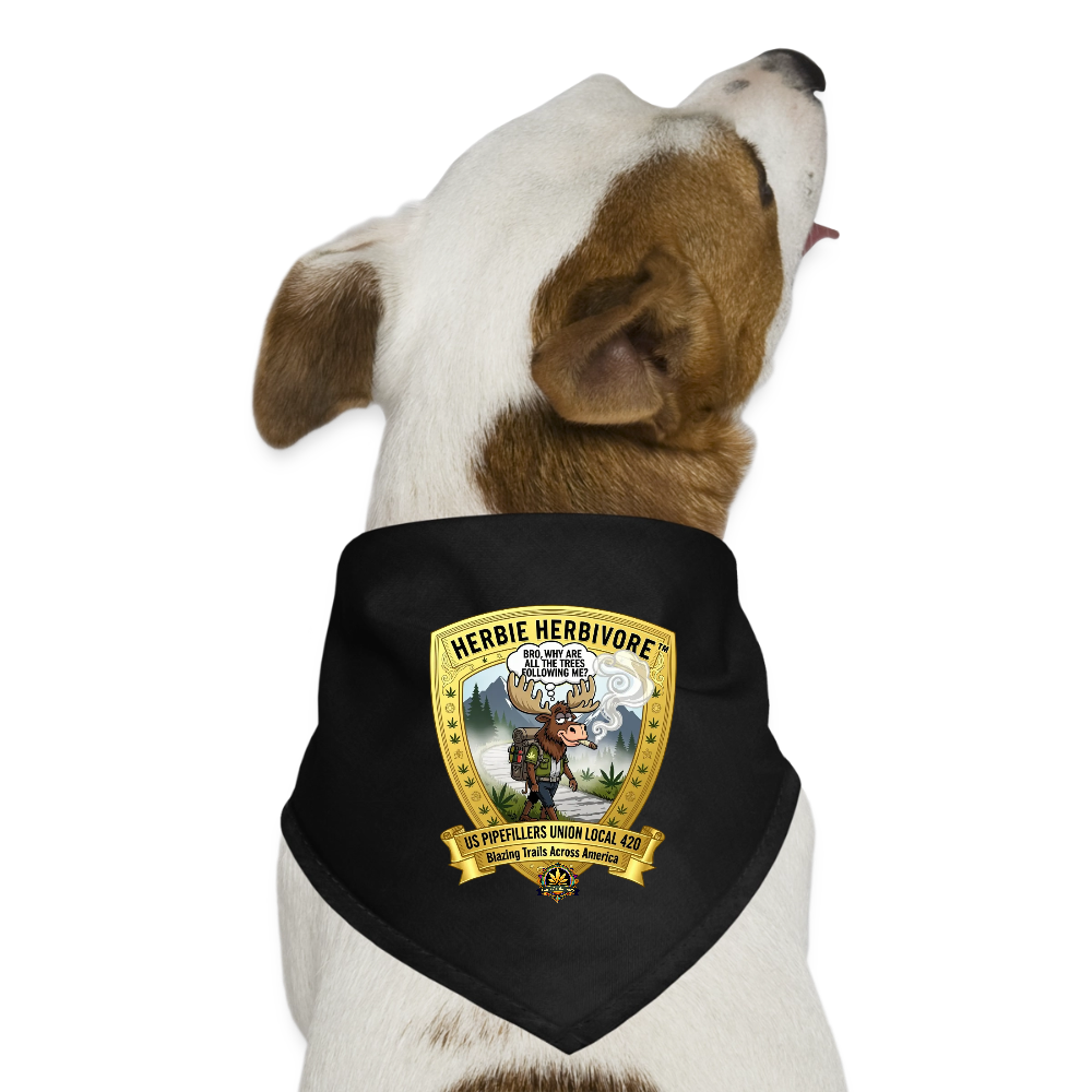 US PIPEFILLERS UNION LOCAL 420 UNION Dog Bandana - black