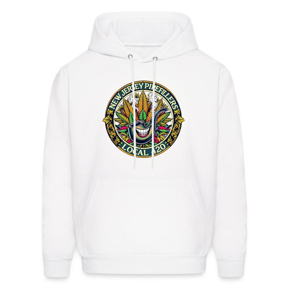 NEW JERSEY PIPEFILLERS LOCAL 420 F/B DESIGN Men's Hoodie - white