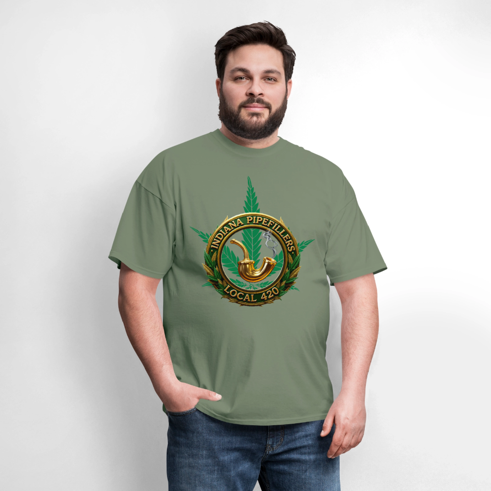 INDIANA PIPEFILLERS LOCAL 420 Men's T-Shirt - military green