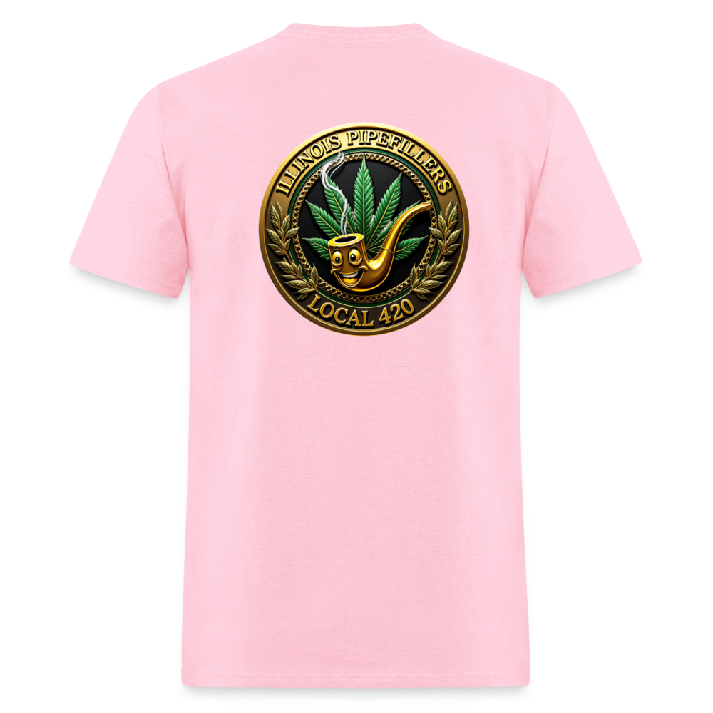 ILLINOIS PIPEFILLERS LOCAL 420 F/B EMBLEMS Men's T-Shirt - pink