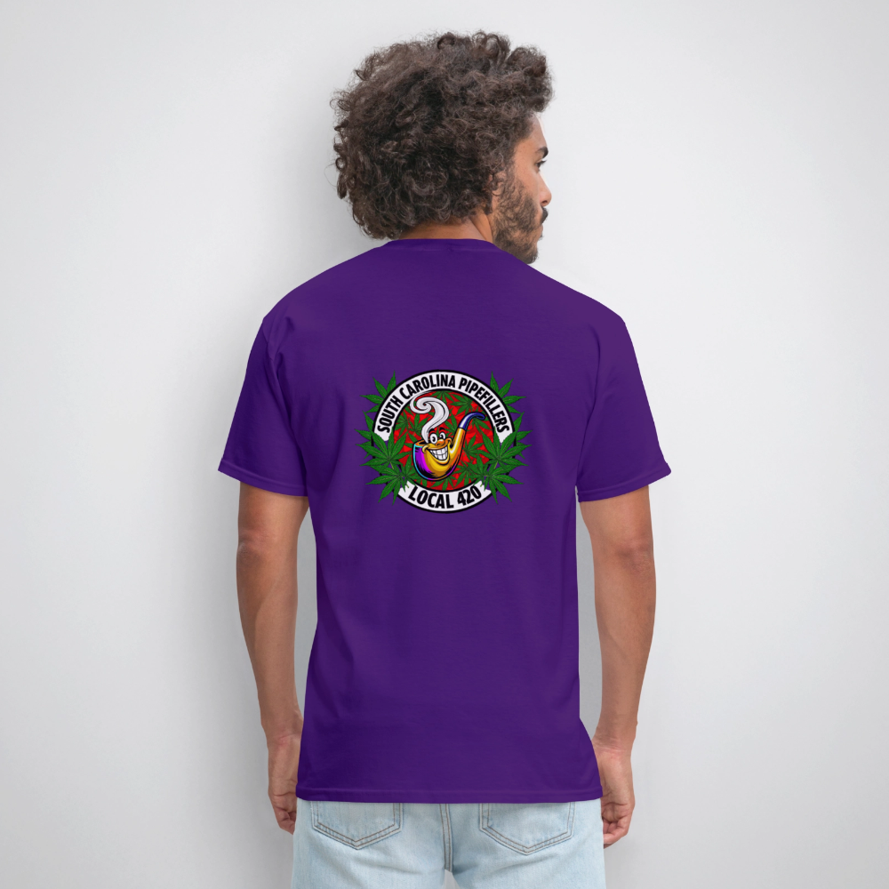 SOUTH CAROLINA PIPEFILLERS LOCAL 420 F/B DESIGN Men's T-Shirt - purple