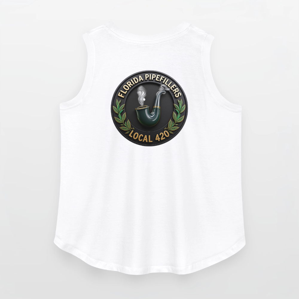 FLORIDA PIPEFILLERS LOCAL 420 F/B DESIGN Women's Curvy Relaxed Tank Top - white