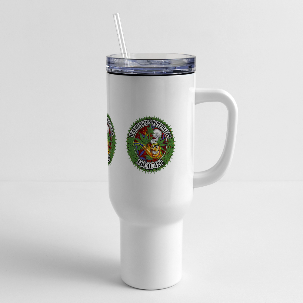 WASHINGTON PIPEFILLERS LOCAL 420 40oz Travel Tumbler - white