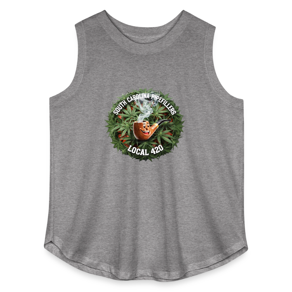 SOUTH CAROLINA PIPEFILLERS LOCAL 420 Women's Curvy Relaxed Tank Top - granite heather 
