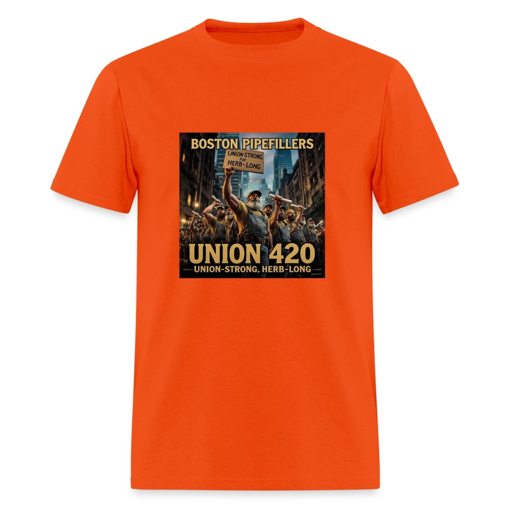 NEW ENGLAND PIPEFILLERS UNION 420 Men's T-Shirt - orange