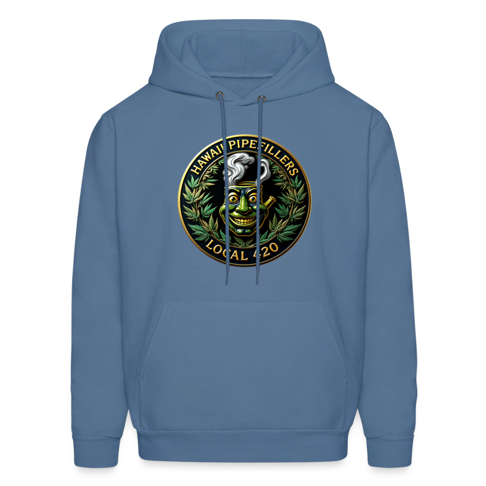 HAWAII PIPEFILLERS LOCAL 420 F/B DESIGN Men's Hoodie - denim blue
