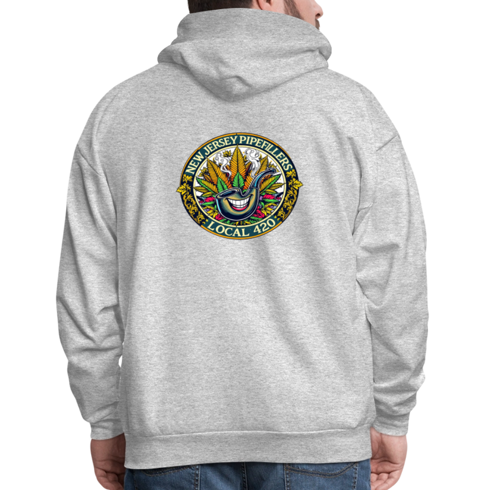NEW JERSEY PIPEFILLERS LOCAL 420 F/B DESIGN Men's Hoodie - heather gray